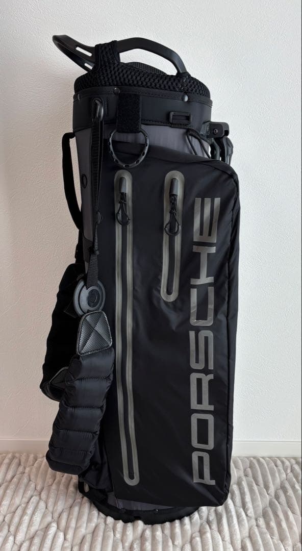 【新品未使用】Porsche ポルシェ　キャディバッグ　 ゴルフケース　黒