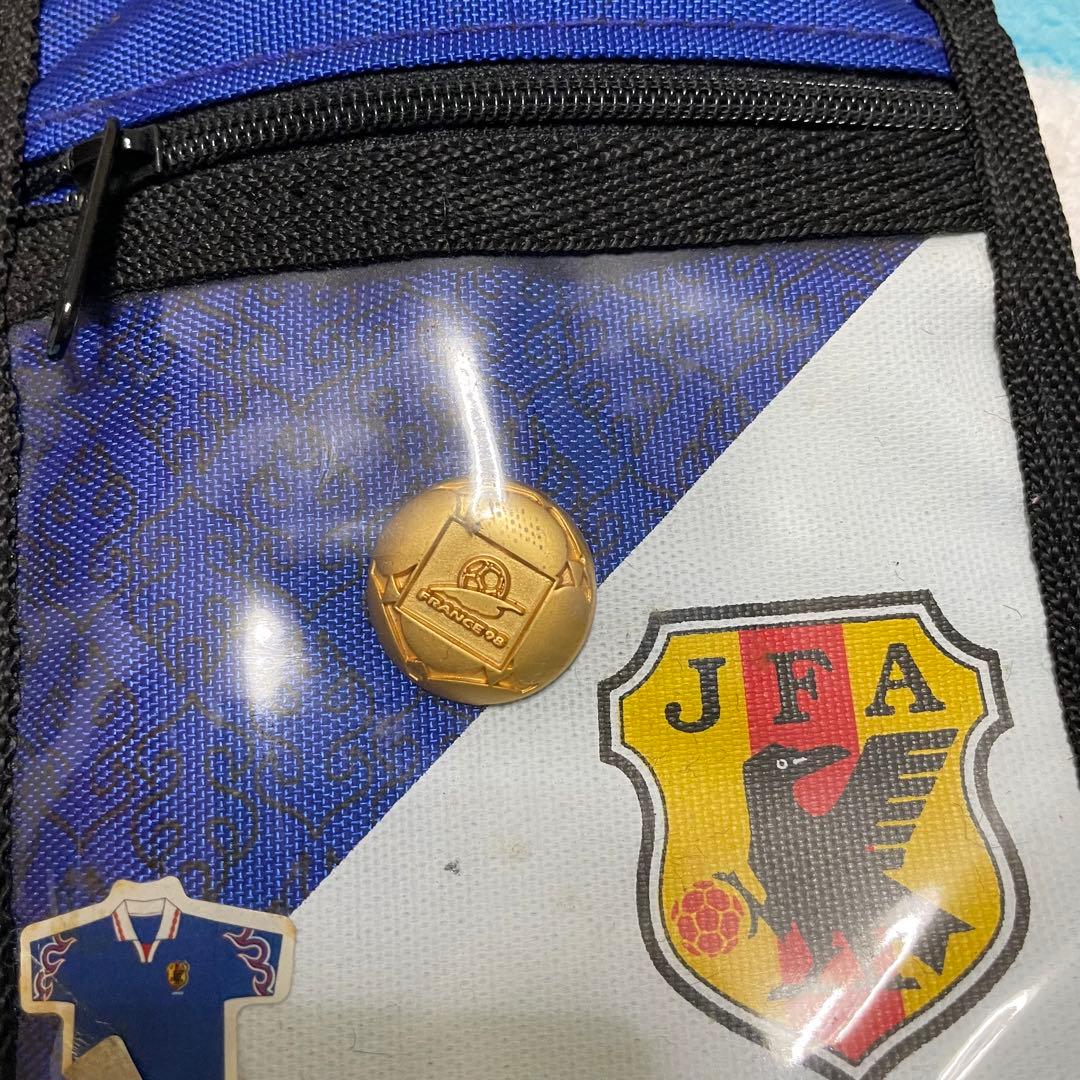 サッカー日本代表　パスケース　1998フランスワールドカップ記念ピン付き