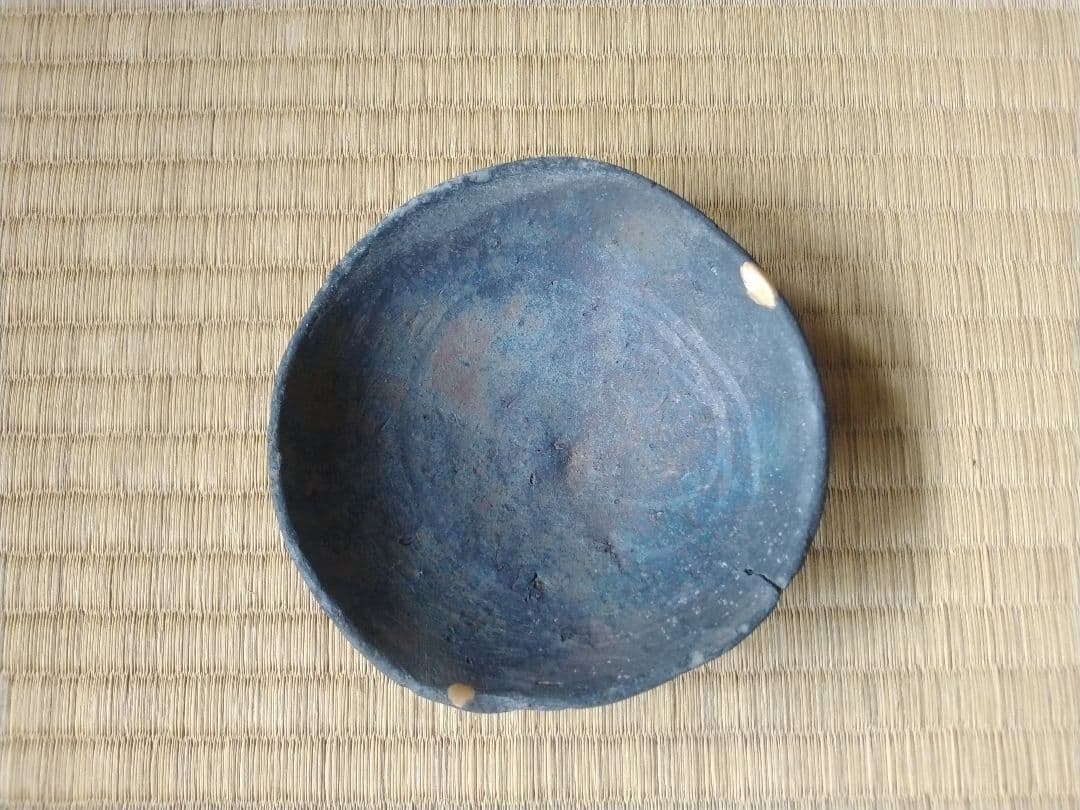 平安～鎌倉時代　瓦器小皿　骨董　古美術　発掘品　黒色土器　酒器　茶道具