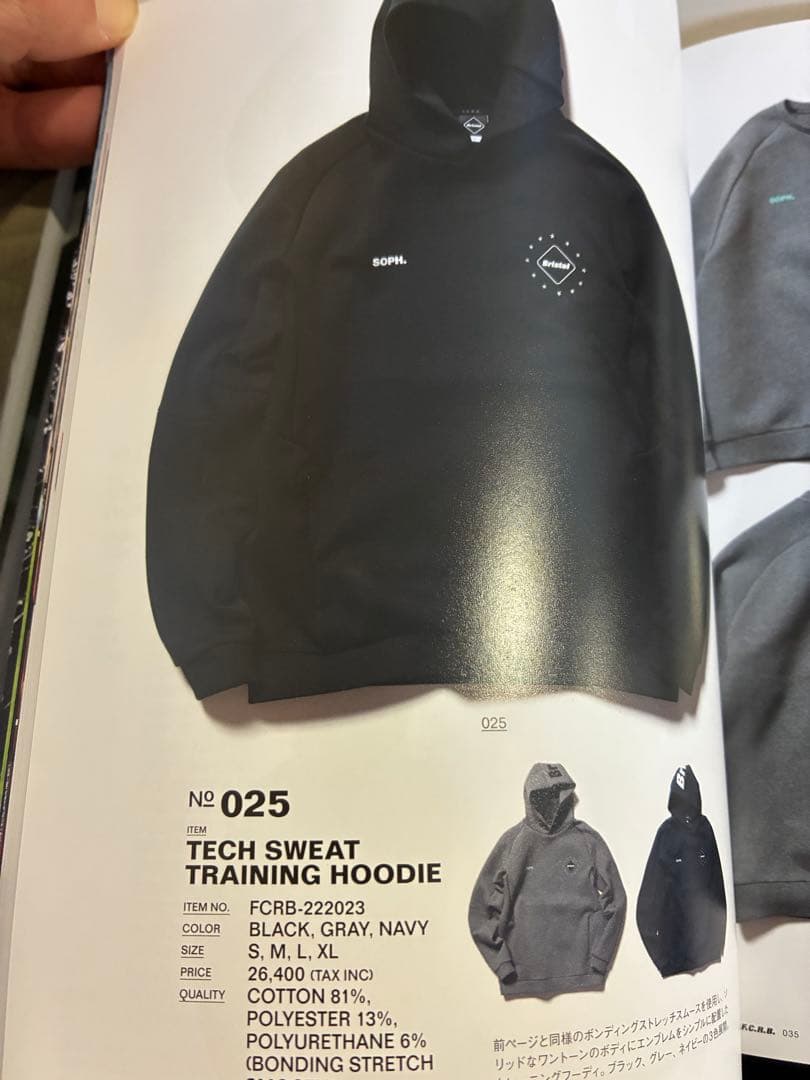 2*様 ブリストル　TECH SWEAT TRAINING HOODIE