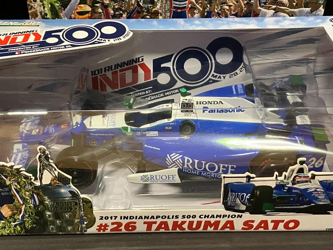 グリーンライト 1/18 2017 インディ500 佐藤琢磨優勝記念モデル