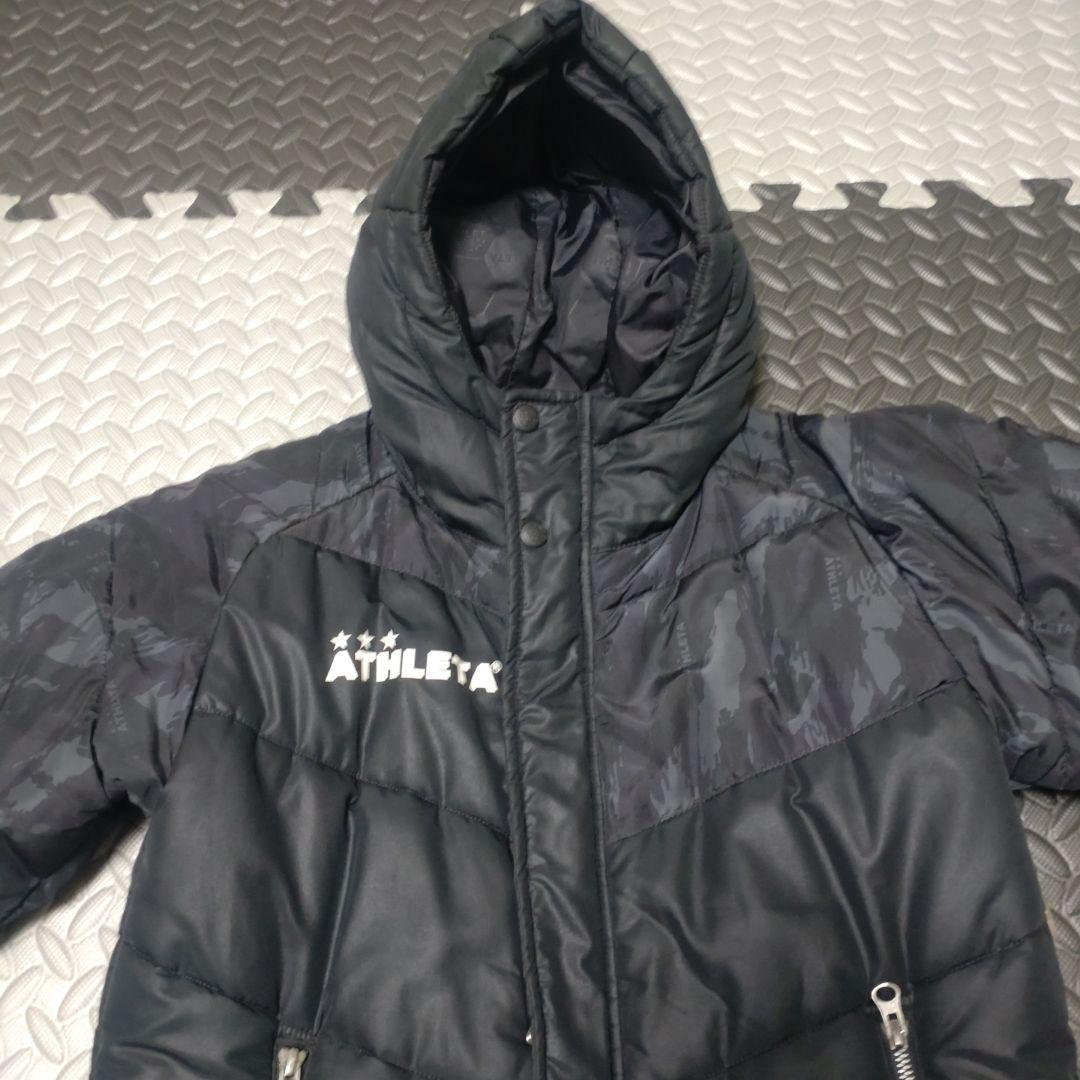 ATHLETA フード付き中綿コート 黒 140 ベンチコート