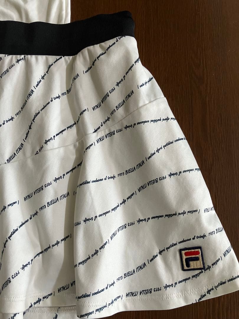 FILA フィラテニスウェア 2点セットアップ レディースM オフホワイト