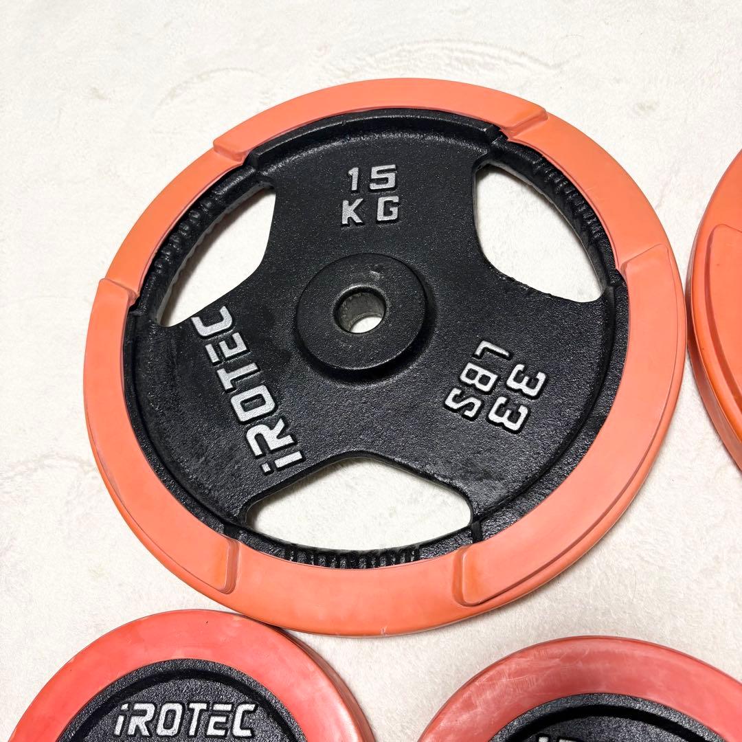 IROTEC（アイロテック）アイアンラバーダンベル 合計45kg＋シャフト