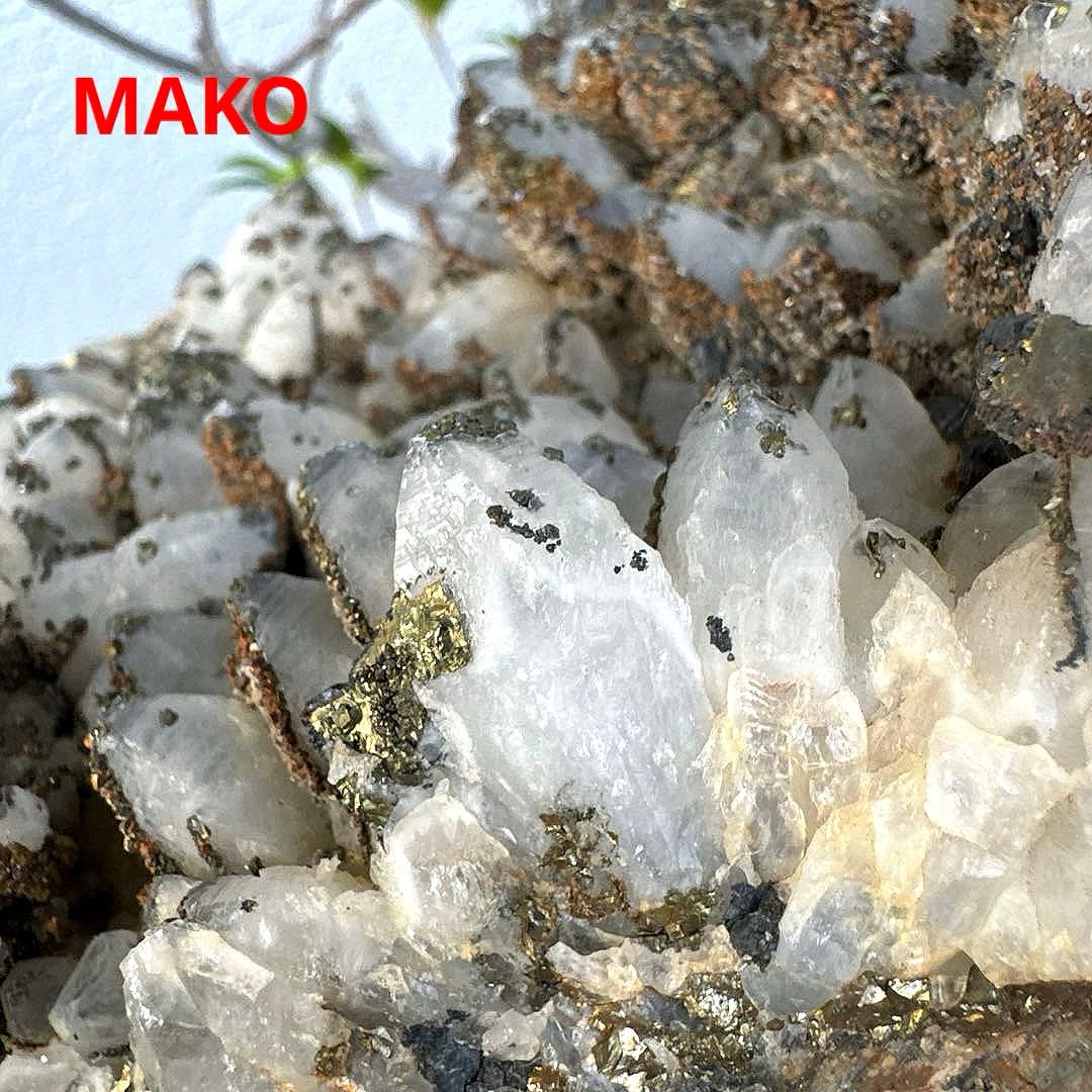 M1757☆パイライト共生水晶クラスター7.8Kg☆尾太鉱山産☆N50503-A