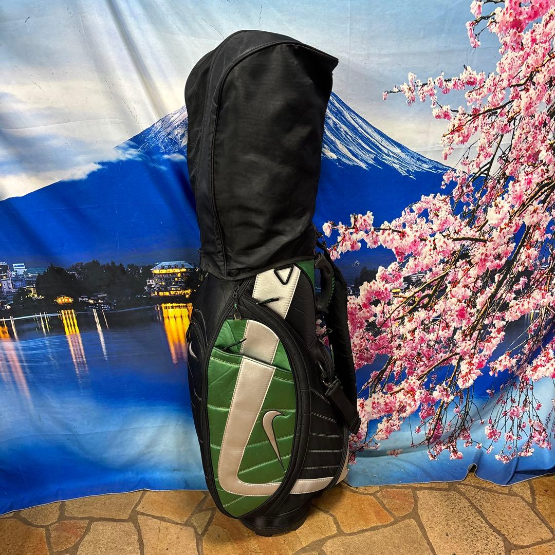 寶BX-1199 NIKE ナイキ カート式 キャディバッグ ブラック/グリーン
