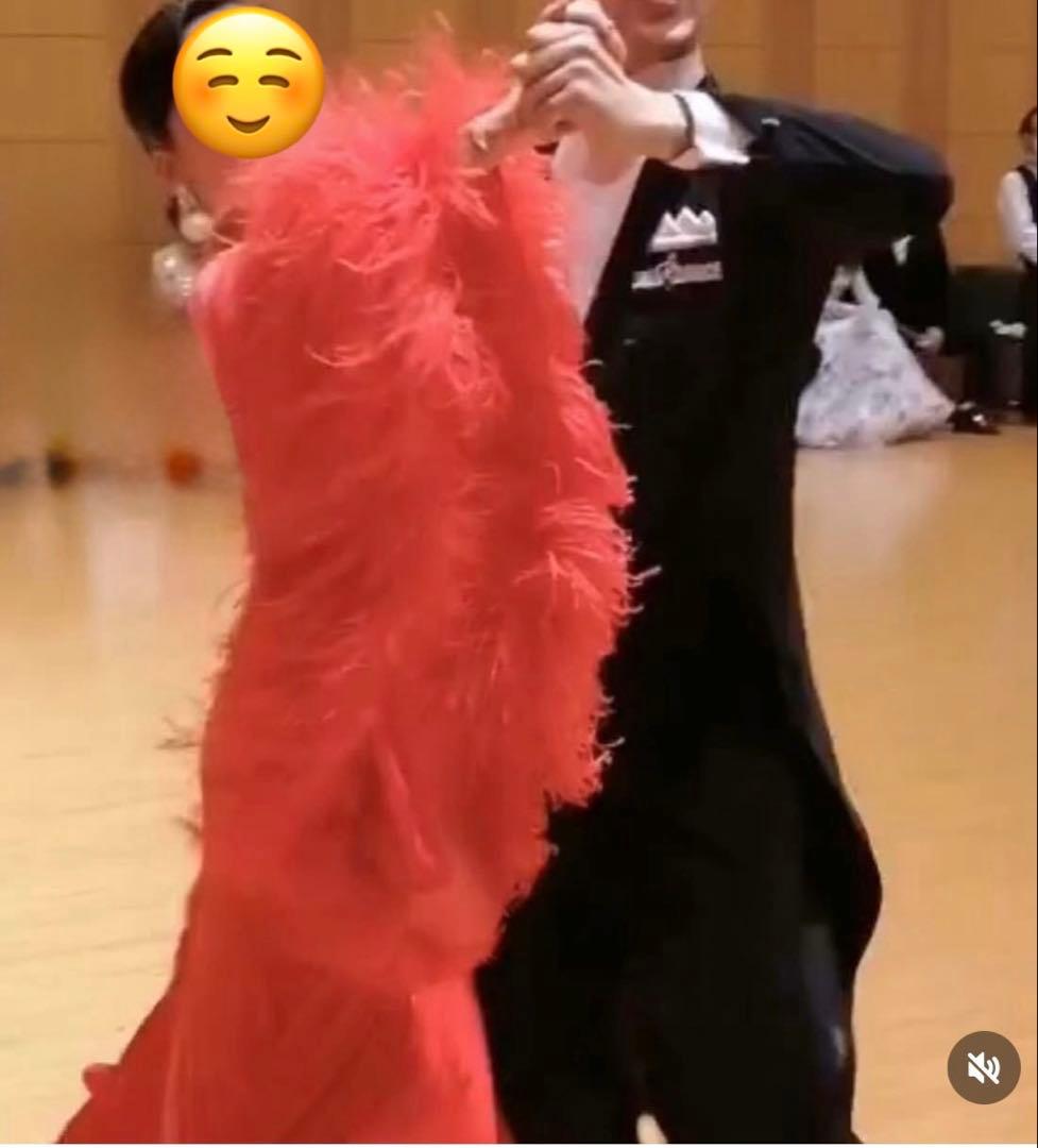 Silvia 赤 社交ダンスドレスM