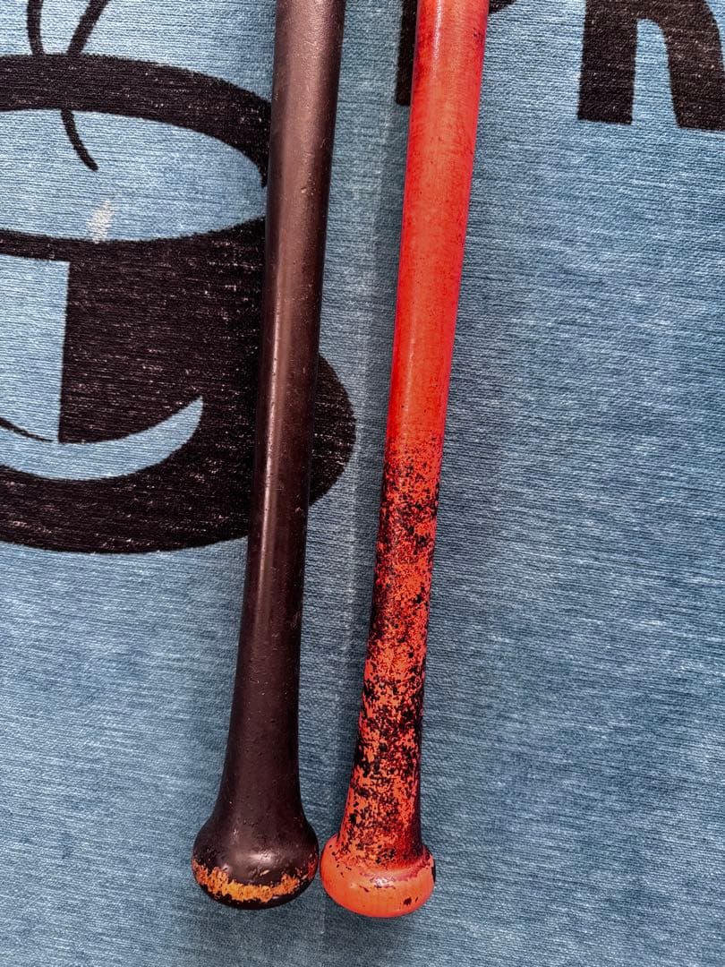 Mizuno Pro 硬式バット 黒 オレンジ　2本セット