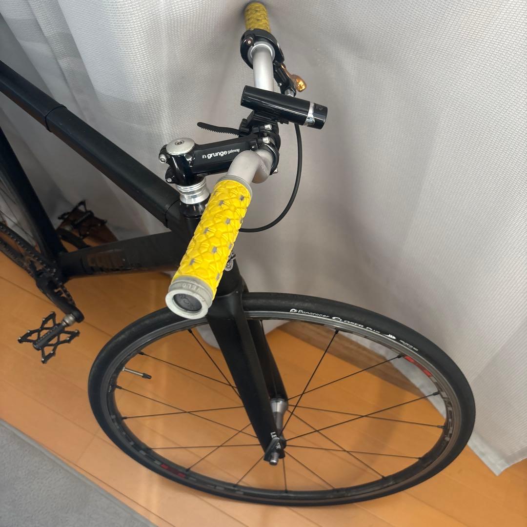 LEADER ロードバイク イエローグリップ