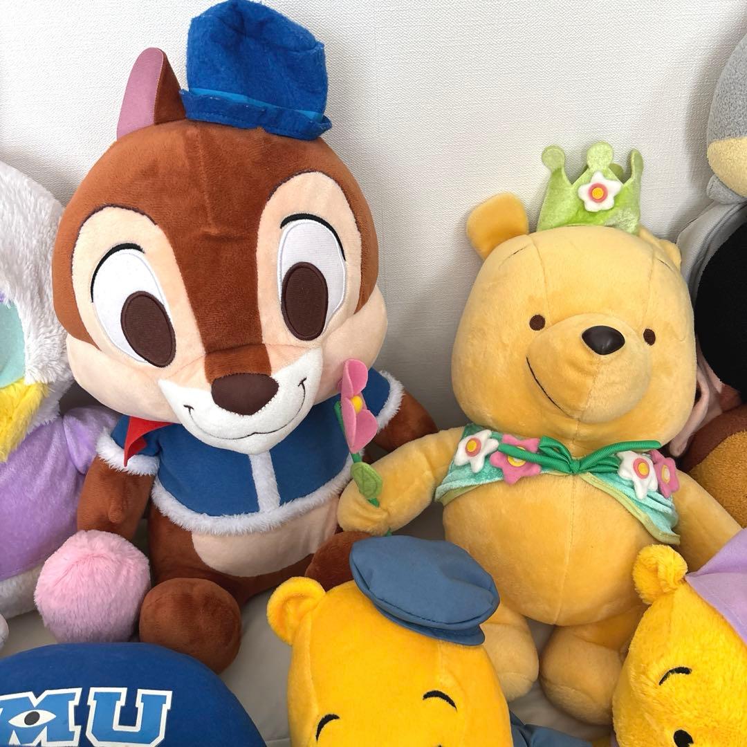 【Disney】キャラクター　プーさん　アナ雪　ミッキー　ぬいぐるみ30体まとめ