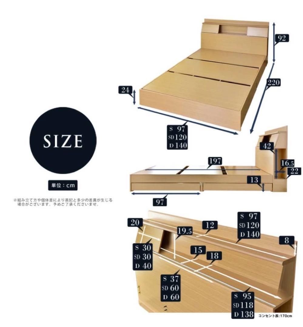 【3月5日まで出品、名古屋市引き取り限定】ダブルサイズベッドフレーム&マットレス