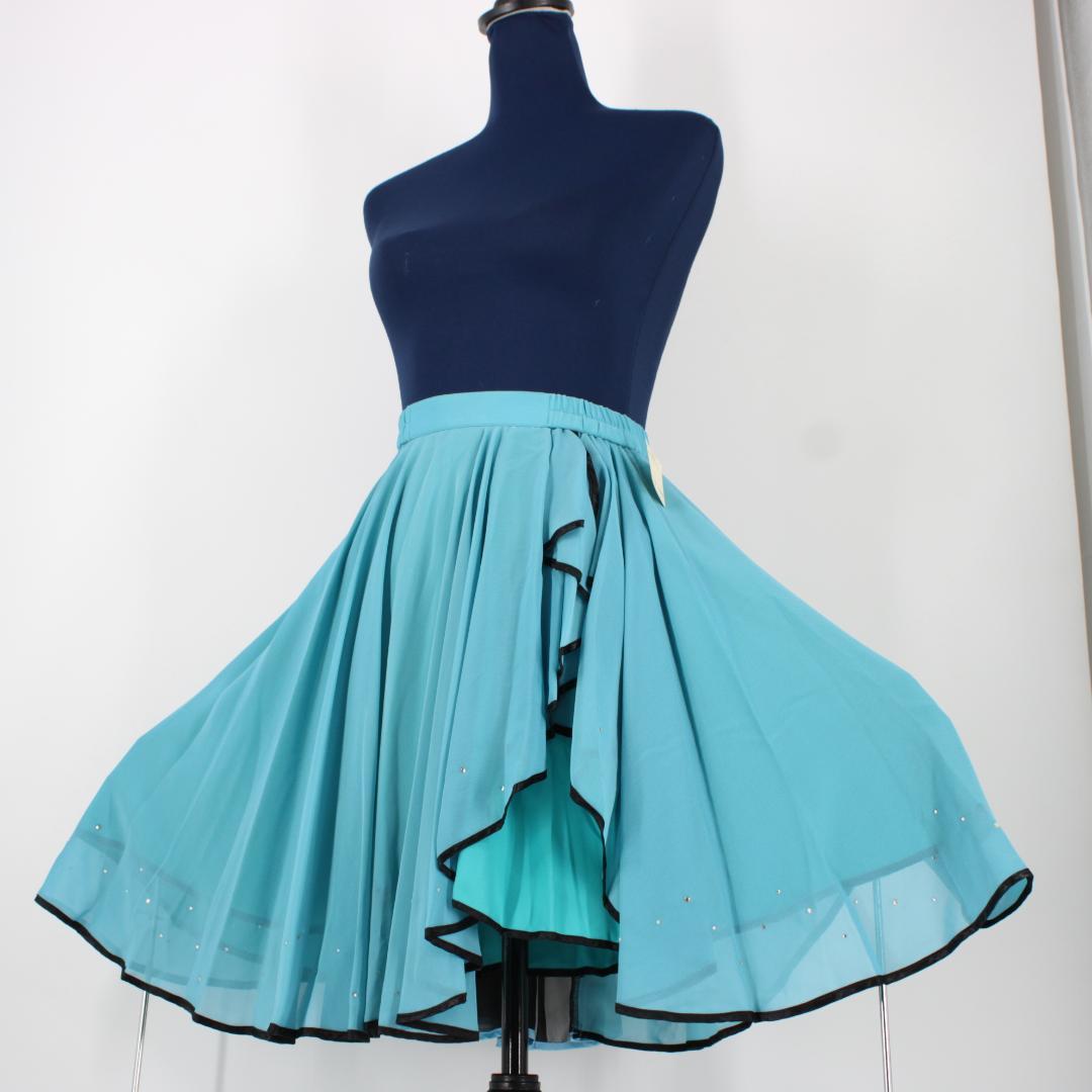 【美品 社交ダンス衣装】スカート Bright Proceed 水色 かわいい