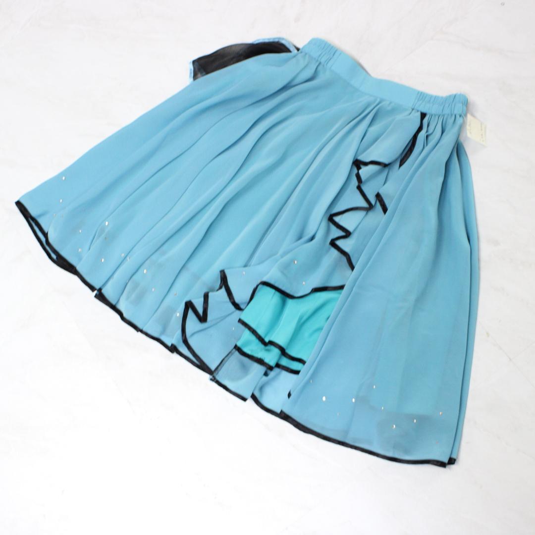 【美品 社交ダンス衣装】スカート Bright Proceed 水色 かわいい