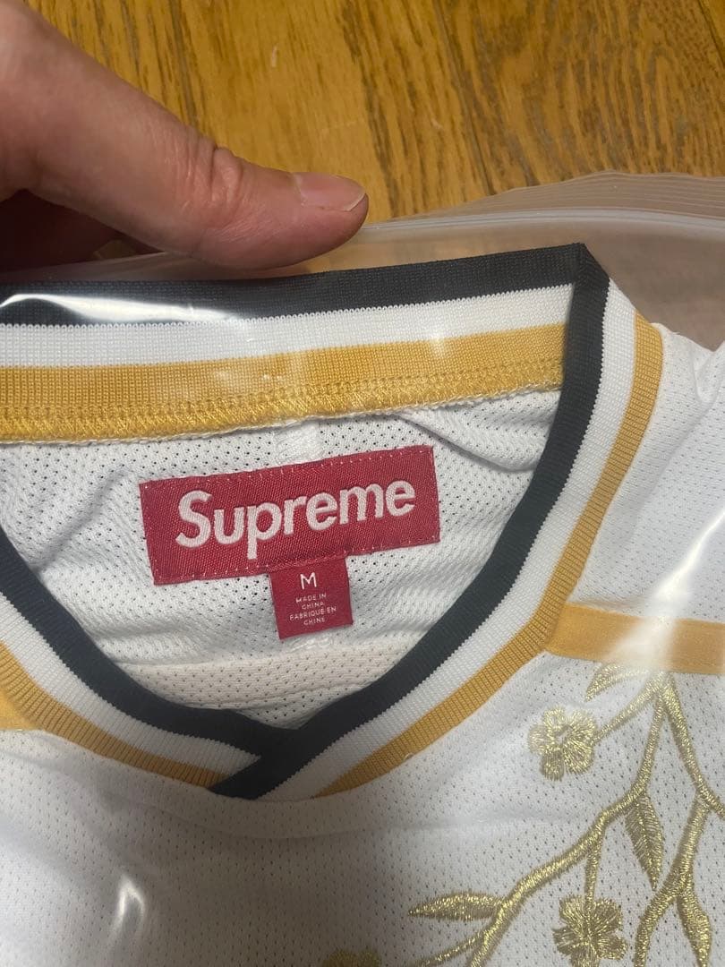 Supreme Floral Soccer Jerseyのホワイト Mサイズ