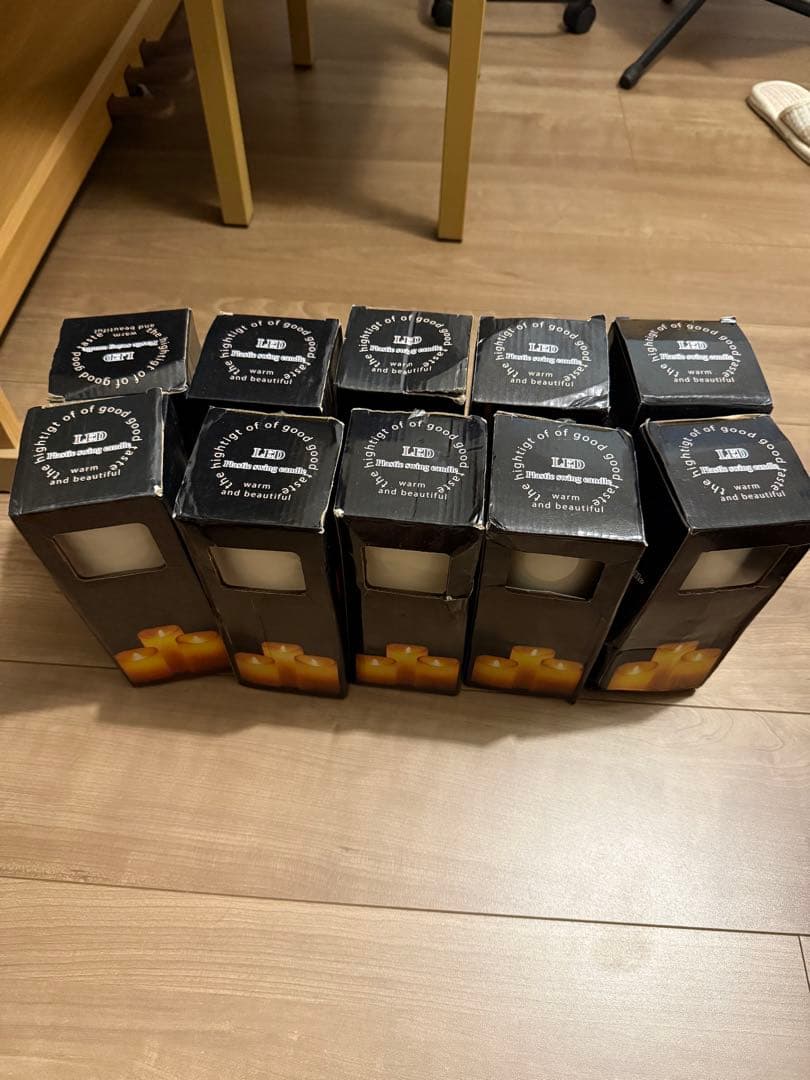 LEDキャンドル 10個セット イエロー