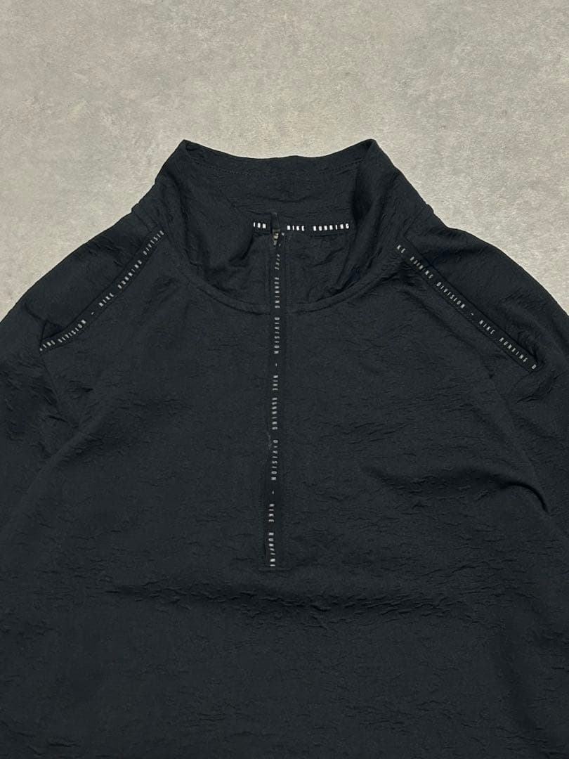 ハーフジップ NIKE RUN DIVISION シャツジャケット M ブラック