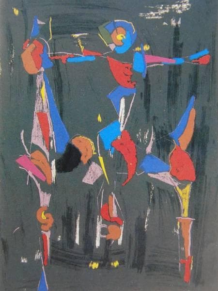 Marino Marini、bunter reiter 1、希少画集画