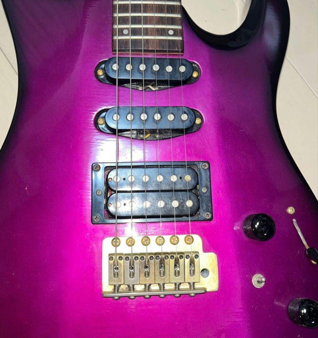 アリアプロIIパープルエレキギターとVOXアンプセット
