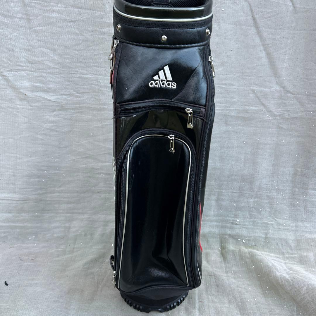 アディダスadidas ゴルフバッグ キャディーバッグ 黒 赤