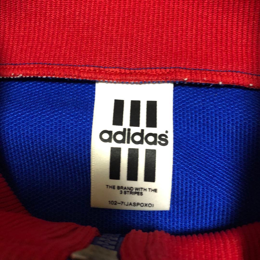 90's adidas 希少サイズXOトリコロール 3本ライン ジャージ