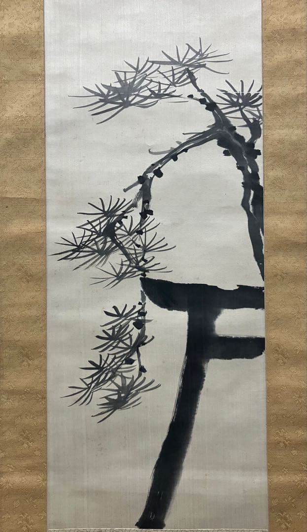 三条実美【自画賛】書画　絖本　掛軸　識箱　2重箱