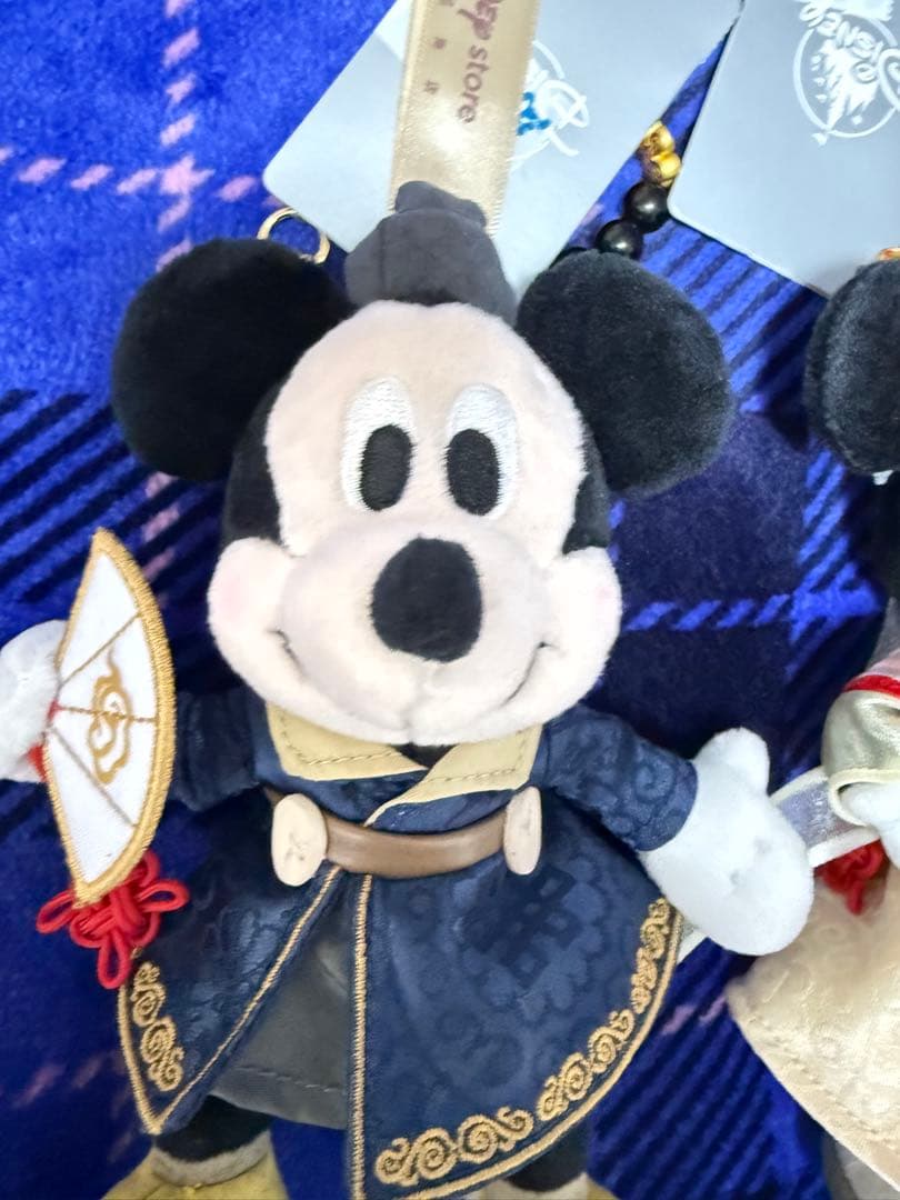 上海ディズニーストア限定　ミッキー ミニー ぬいぐるみキーホルダー