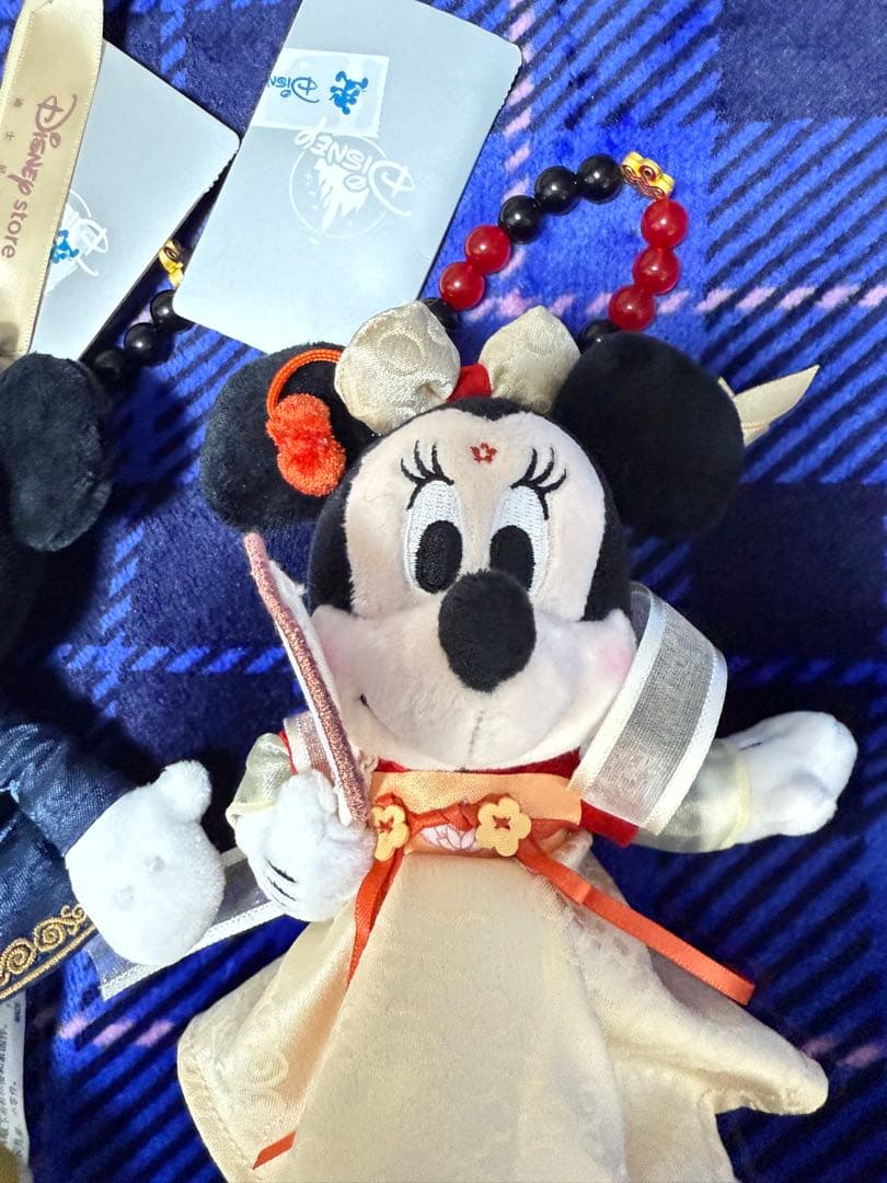 上海ディズニーストア限定　ミッキー ミニー ぬいぐるみキーホルダー