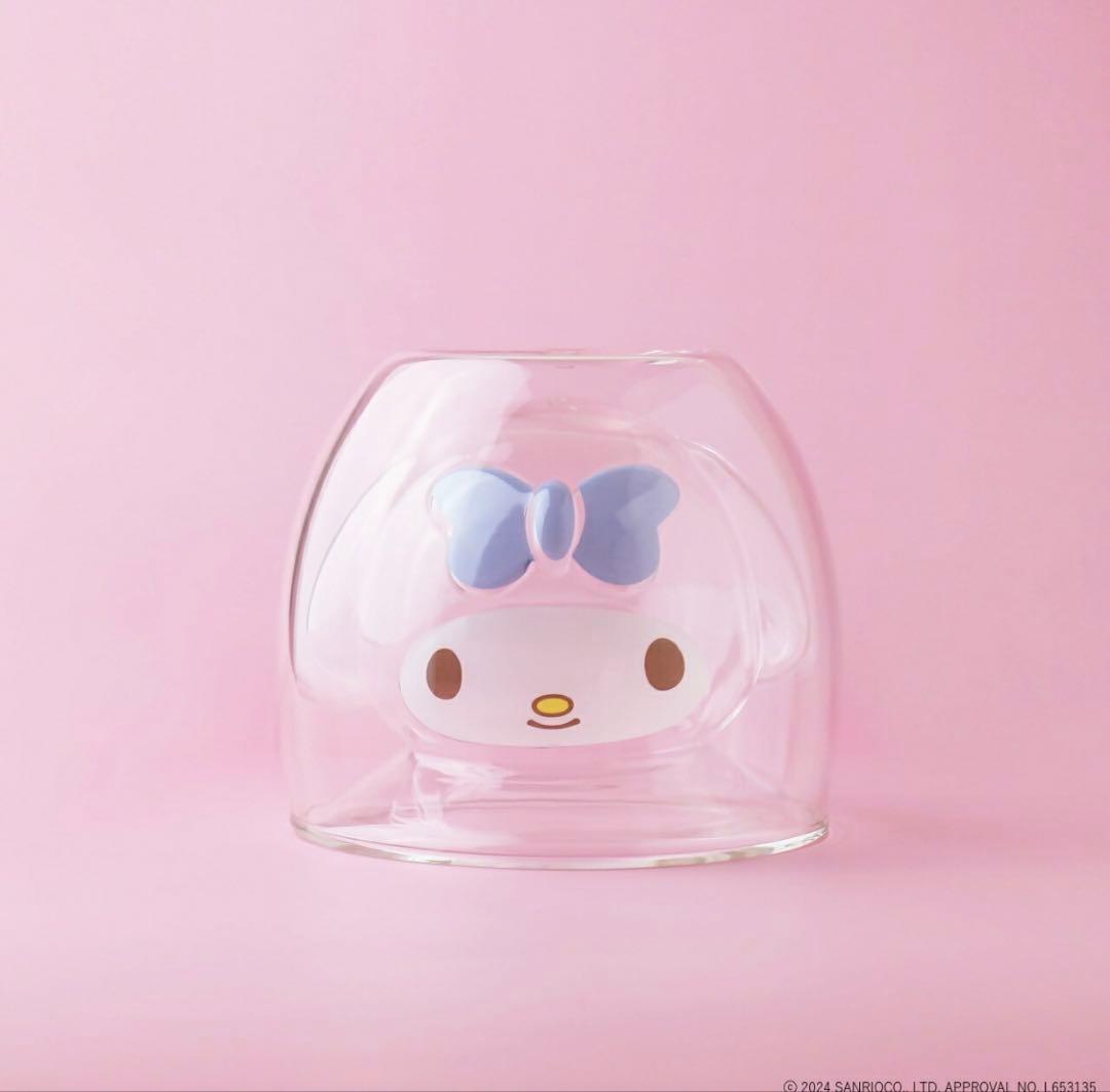 マイメロディ ダブルウォールグラス　ピンク・ブルー2個セット　正規品