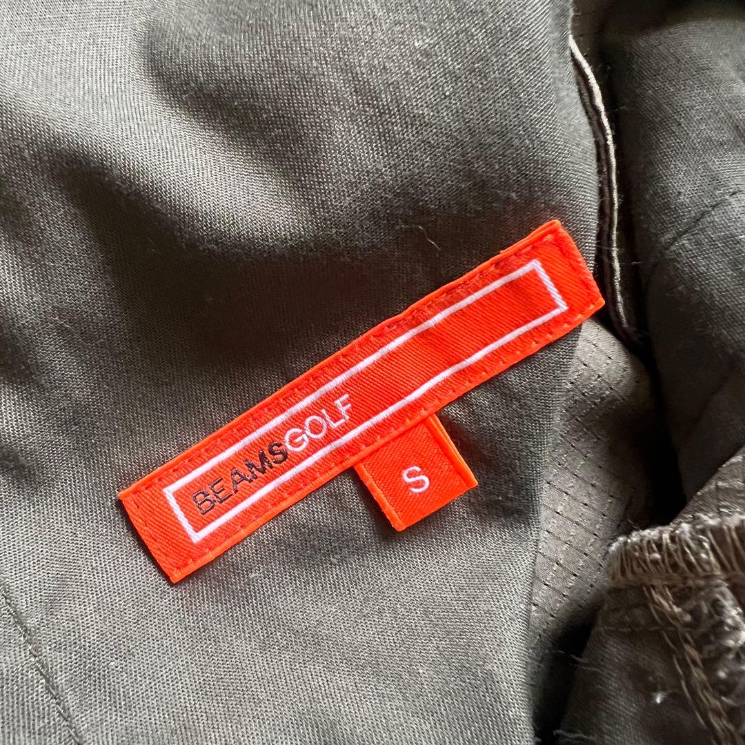 BEAMS GOLF ビームスゴルフ　ハーフパンツ　ロゴ　カーキ　メンズ　S