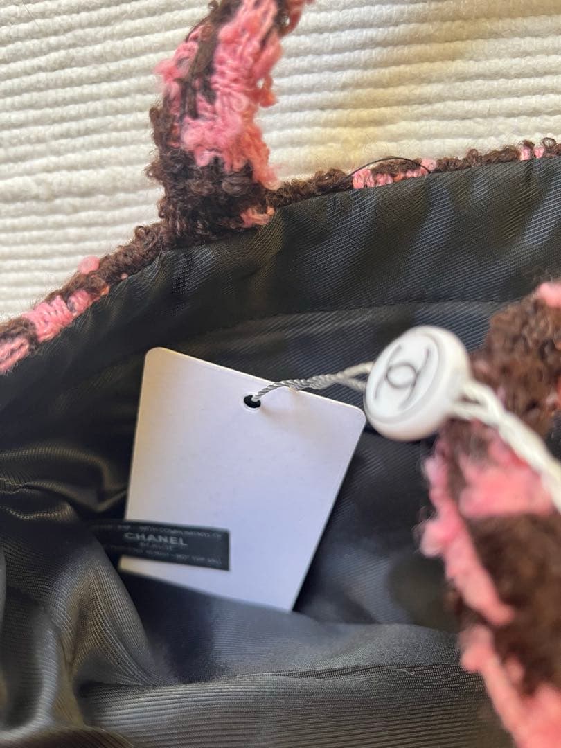 CHANELツイードトートバッグVIPノベルティ ピンク