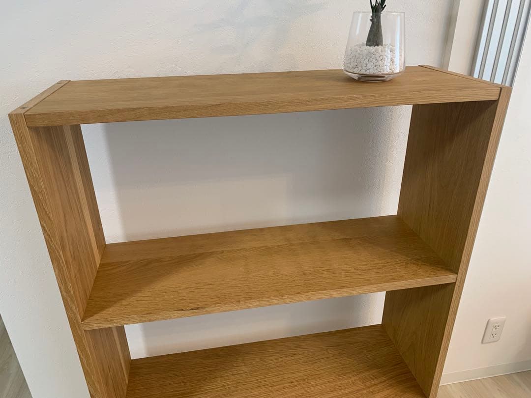 無印良品 スタッキングシェルフ(ワイド ３段 オーク材)