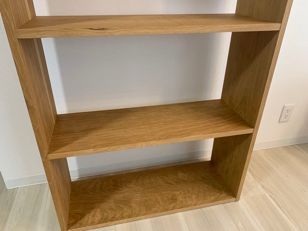 無印良品 スタッキングシェルフ(ワイド ３段 オーク材)
