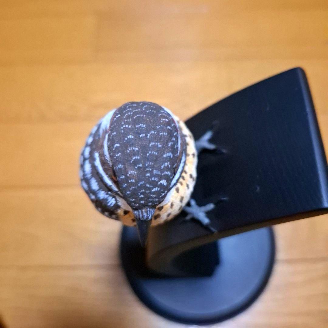 コゲラ　バードカービング　木製のリアルな鳥の置物