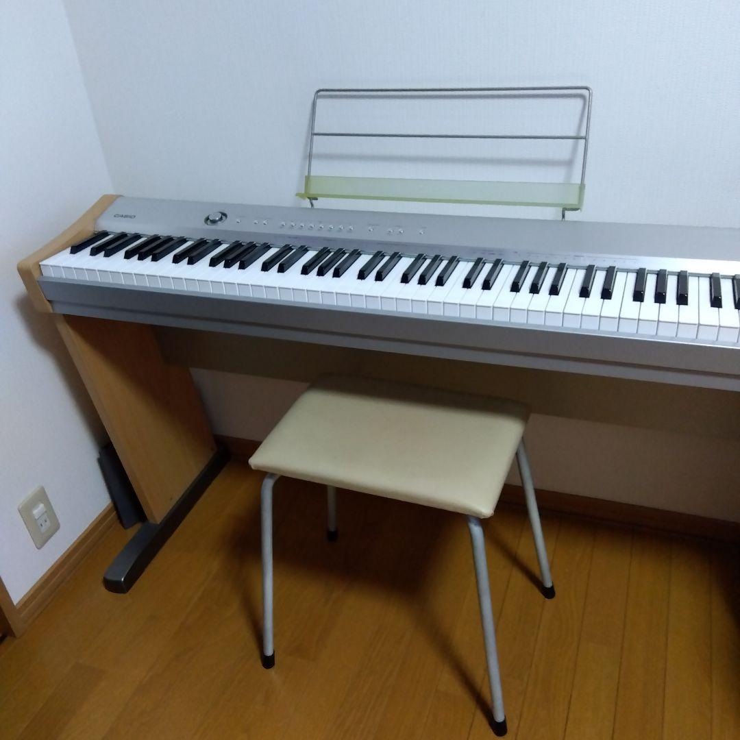 《美品》CASIO PS-20 ホワイト 88鍵電子ピアノ　専用台付き
