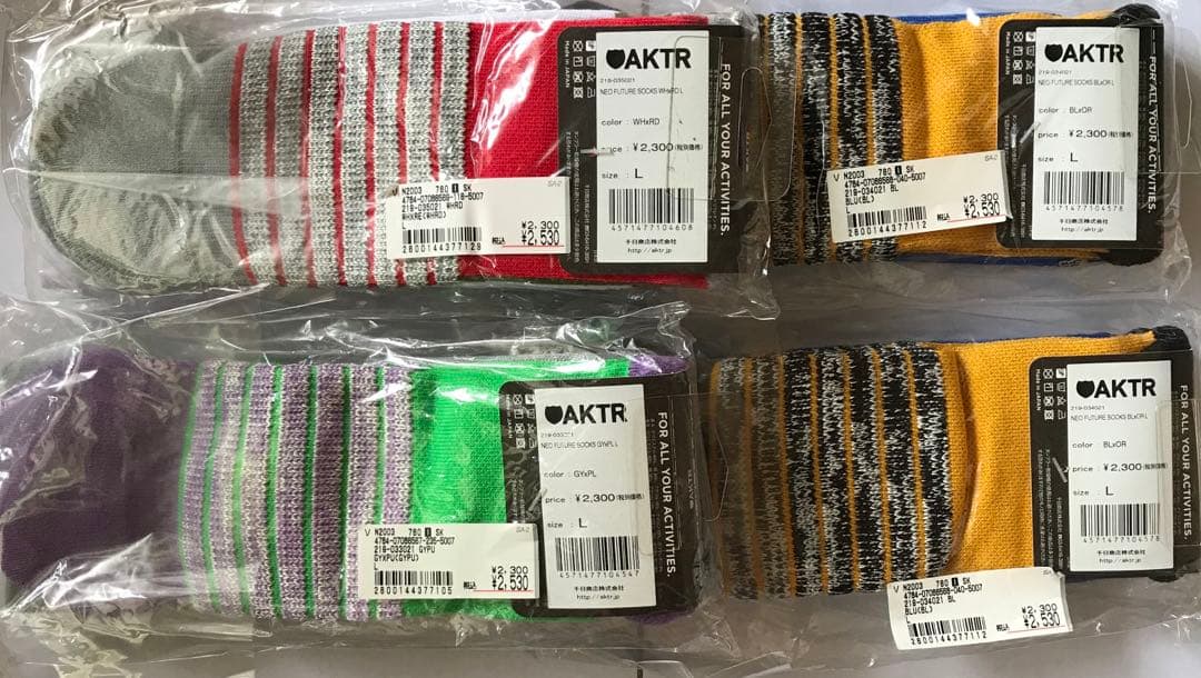【最終値下げ】AKTR NEO FUTURE SOCKS 6足　未使用　靴下L