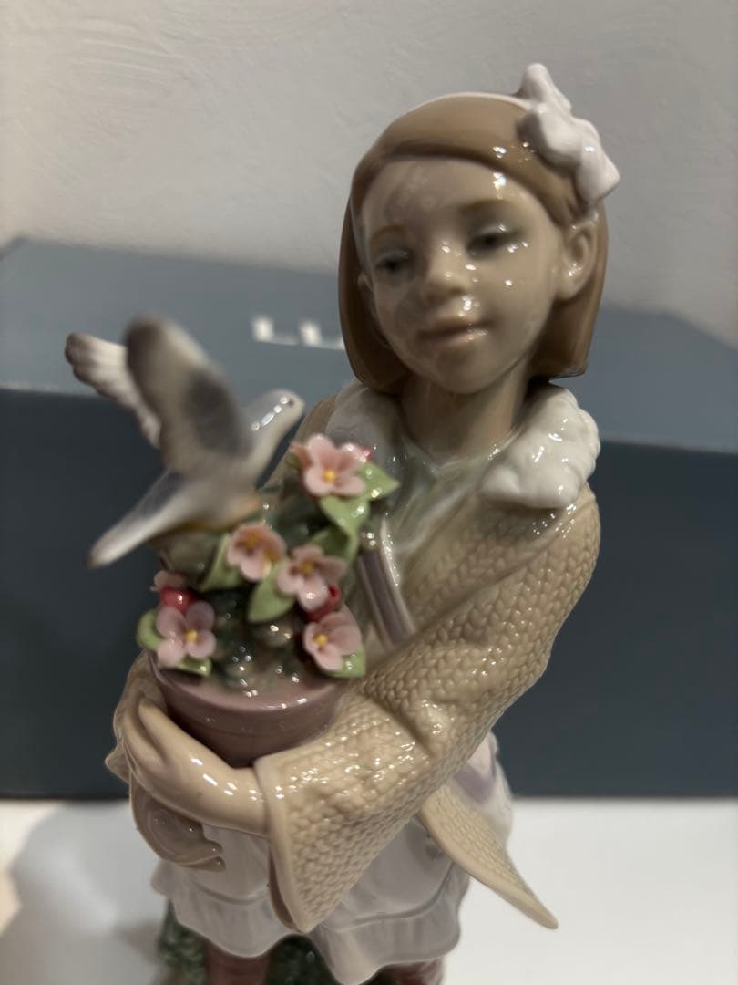 【絶版 】リヤドロ　モーニングメロディー　フィギュリン　陶器　箱付き　20cm