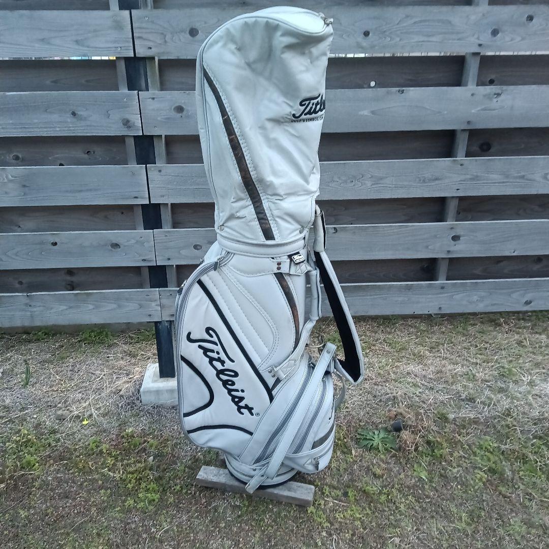 タイトリスト　本革　Titleist ホワイト キャディバッグ