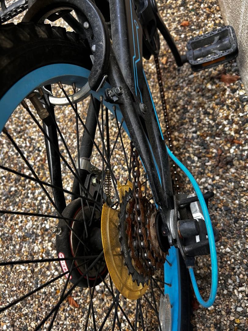 【引取のみ】子供用　自転車　ブラック/ブルー 20インチ