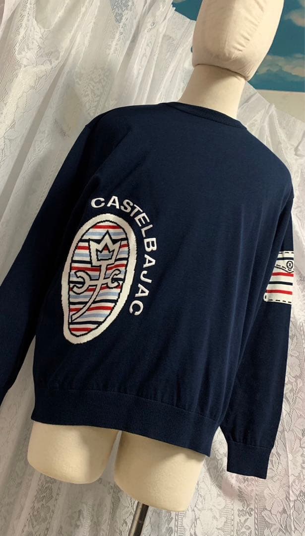 CASTELBAJAC GOLF 長袖　ニット　セーター　刺繍デカロゴ　サイズ5