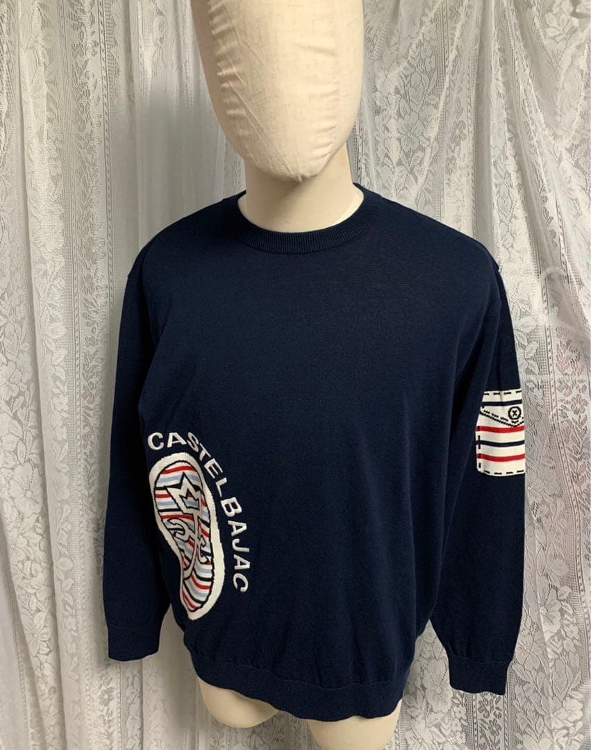 CASTELBAJAC GOLF 長袖　ニット　セーター　刺繍デカロゴ　サイズ5