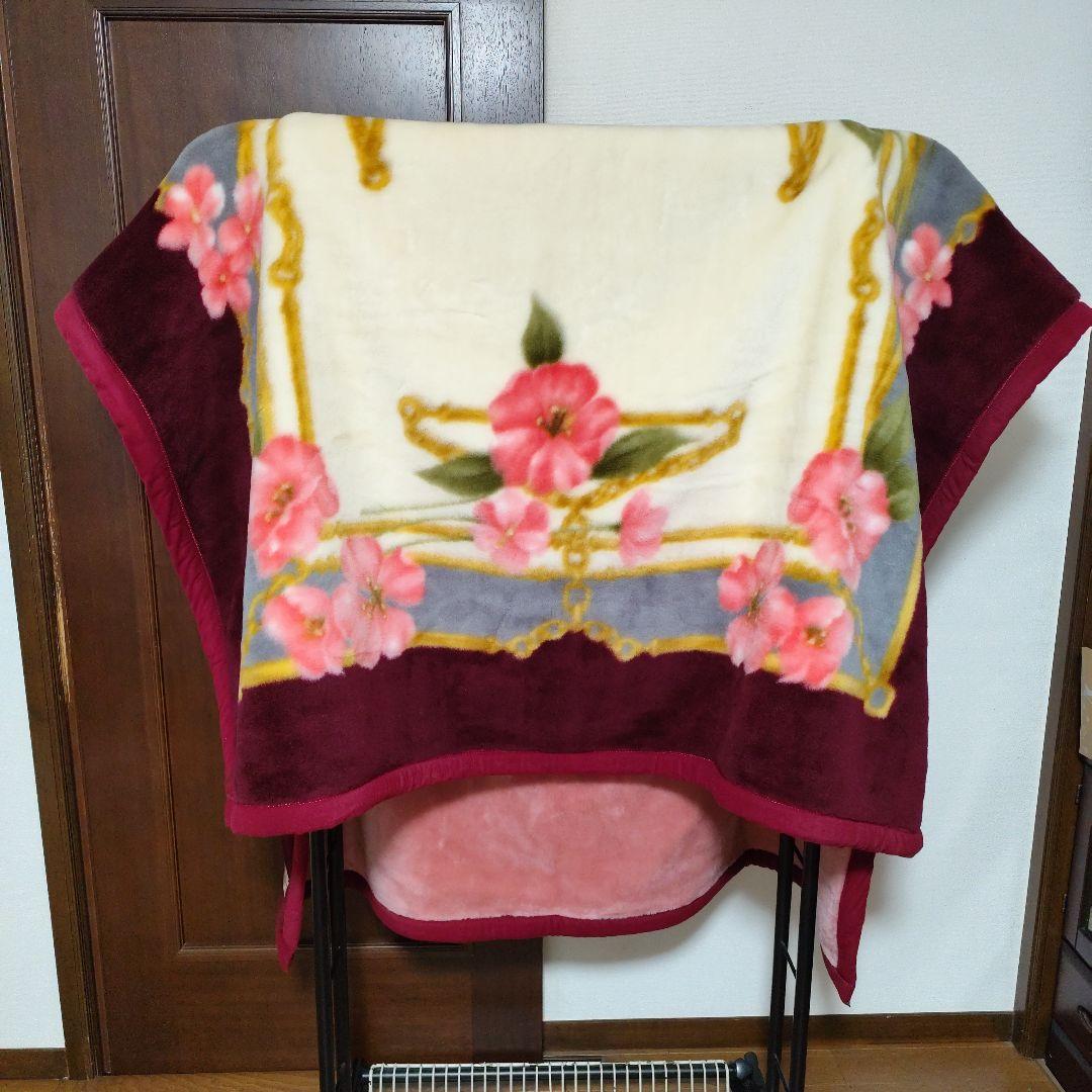 花柄毛布 フリースブランケット 大判