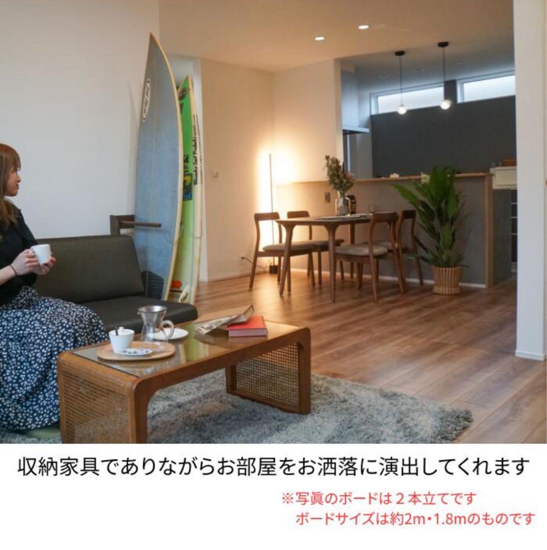 サーフボードラック　スノボーラック　木製　縦置き　サーフボード置き　3本立て