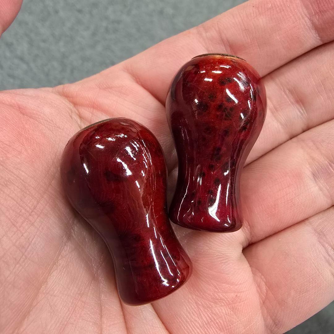 YU395C 木製ノブ パワーリールハンドルノブ ベイトリールスピニングリール可