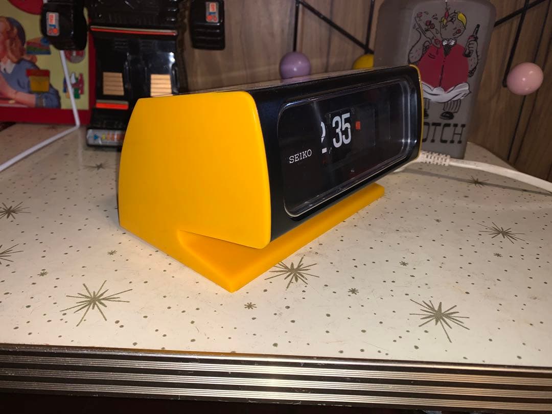 昭和レトロ　動作品　セイコー　パタパタ時計　スペースエイジ　ミッドセンチュリー