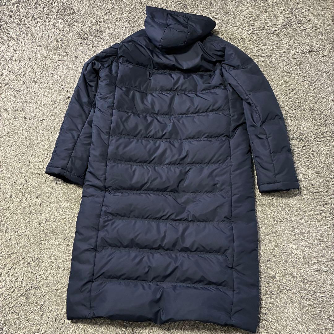 【美品】ミズノ ダウンベンチコート ネイビー 2XL 防寒 スーパーロング