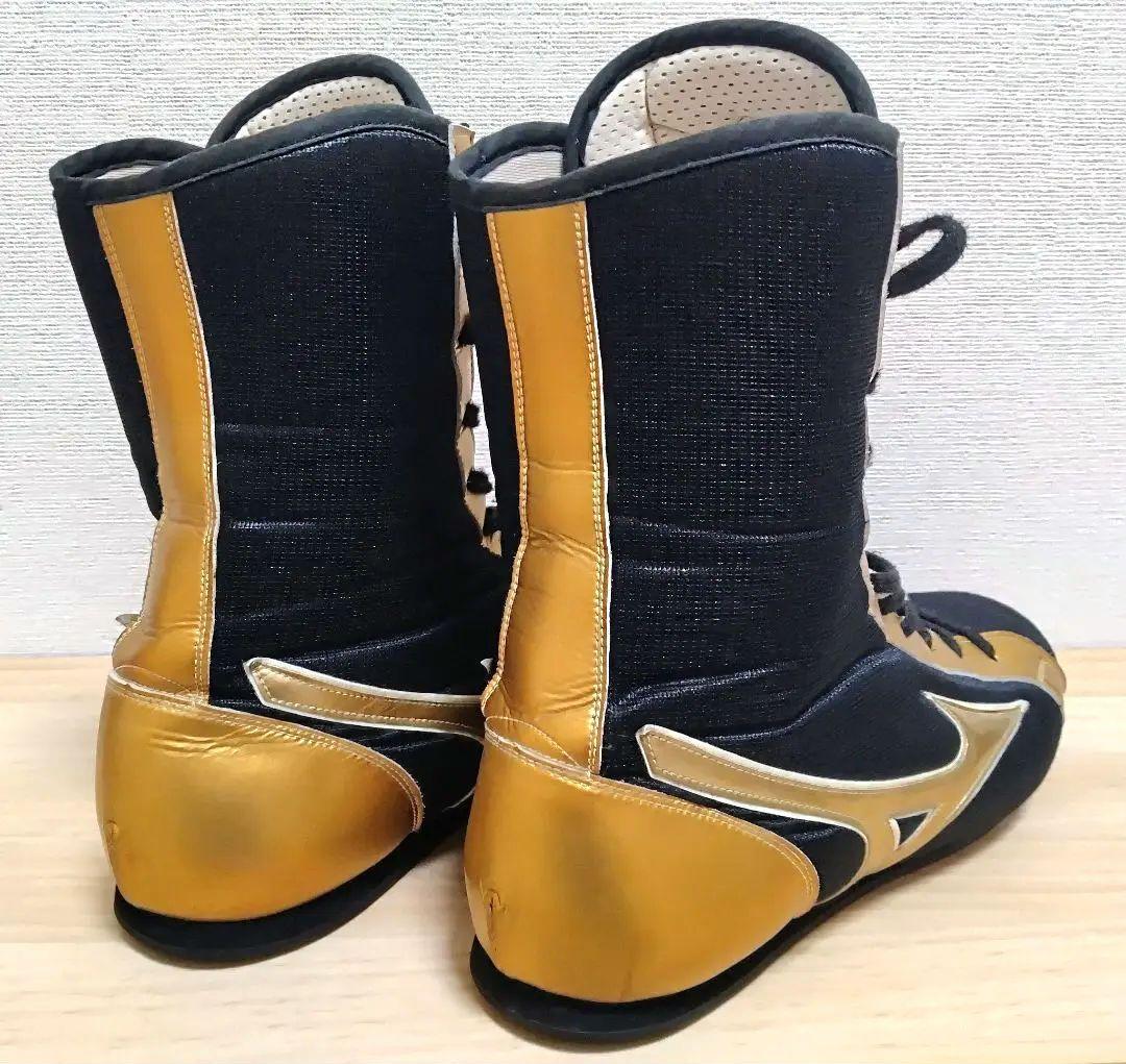 ミズノ ボクシングシューズ 黒×金 27.0cm