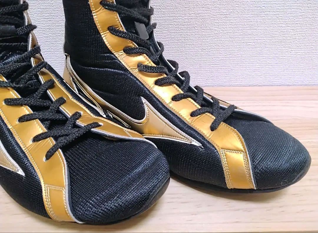 ミズノ ボクシングシューズ 黒×金 27.0cm