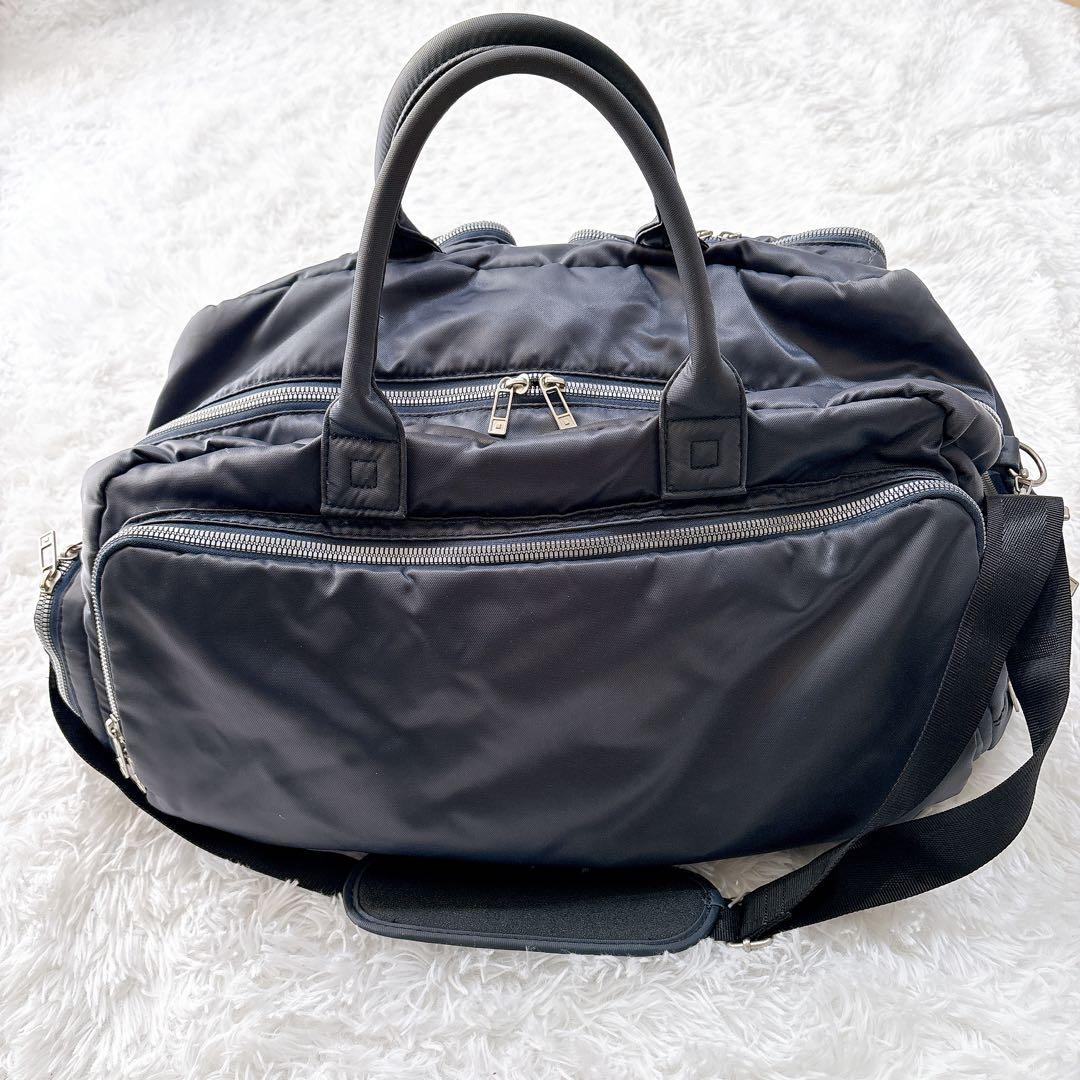 【良品】ONOFF オノフ ナイロン ボストンバック ゴルフ ネイビー