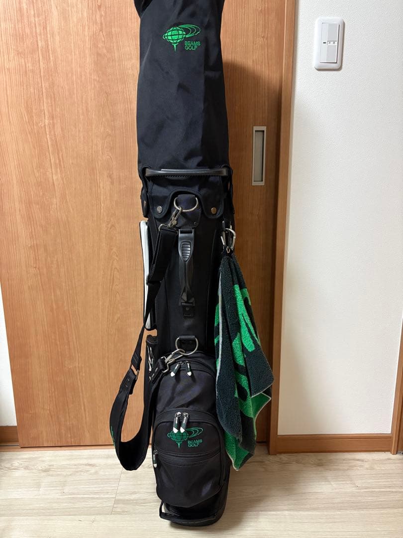 BEAMS GOLF キャディバッグ ブラック グリーン