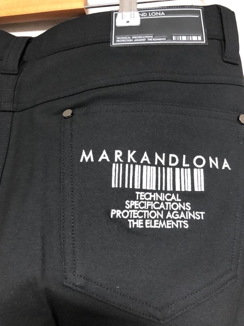 新品未使用 4.9万 MARK & LONA 黒 パンツ ブラック 48 L